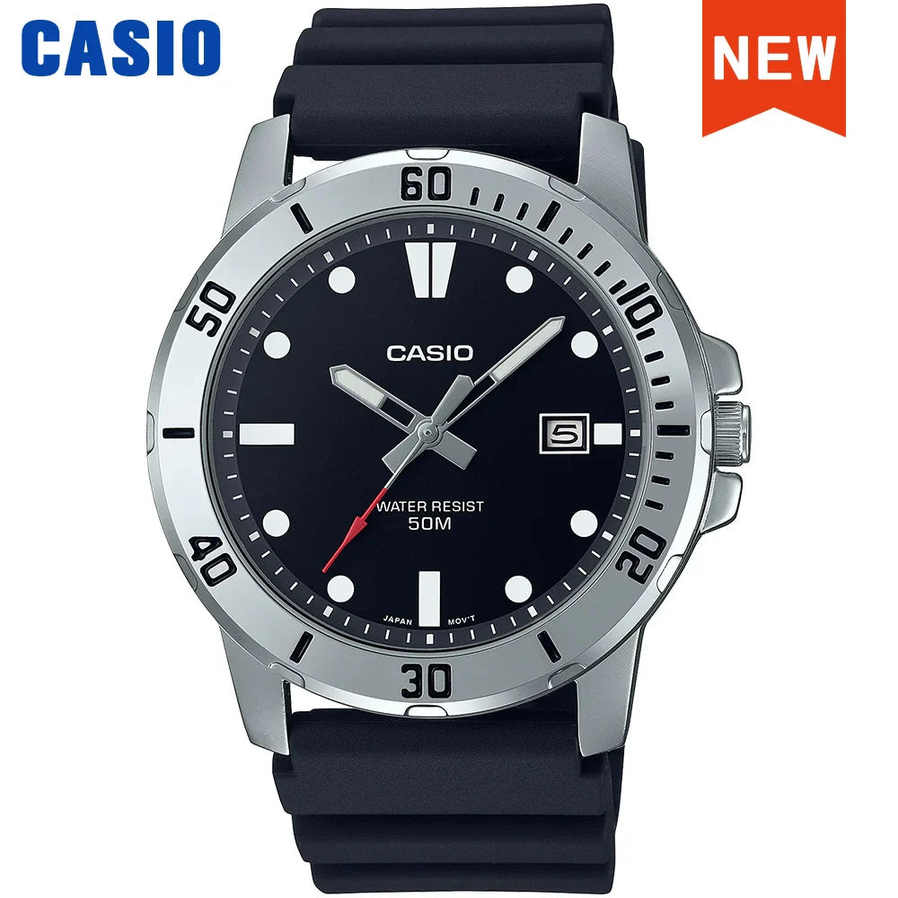 Casio watch for men business fashion resin strap atmospheric waterproof MTP-VD01-1E