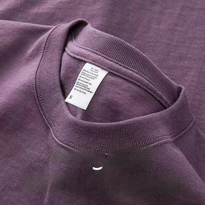 T-shirt à manches courtes en pur coton épais Tianqing couleur été coupe ample unisexe basique Sle confortable respirant décontracté...