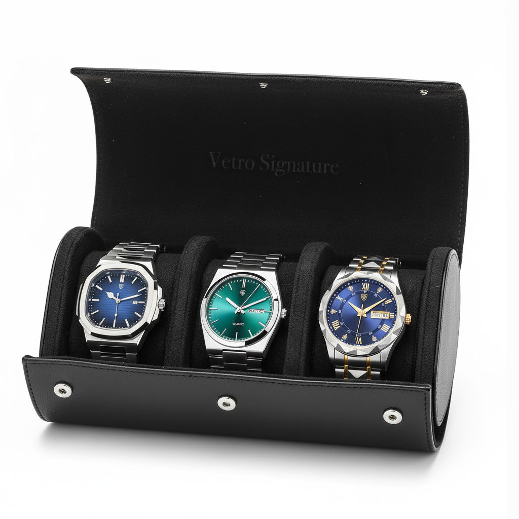 VETRO Collection V1 – 3 Timepieces + Gift Case